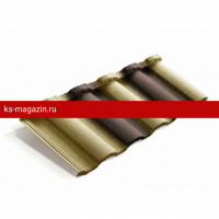 Композитная черепица Metrotile (Метротайл) MetroRoman (Цедар-браун) /лист/