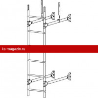 Лестница стеновая ROOFsystems PRESTIGE ZN400 1,8м Универ RAL 8004