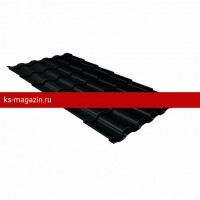 Металлочерепица кредо 0,5 Satin Matt TX RAL 9005 черный