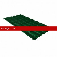 Металлочерепица кредо 0,5 Satin Matt TX RAL 6005 зеленый мох