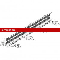 Снегозадержатель ROOFsystems PRESTIGE ZN 45*25 (овал), 3м Click ФАЛЬЦ Т-обр. опора RAL 9005