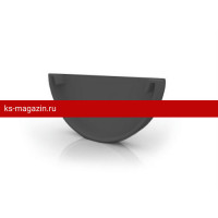 125/90 RUPLAST Заглушка желоба, графит с уплотнителем