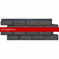 Фасадная панель Grand Line Колотый камень Design Plus трюфель с черным швом