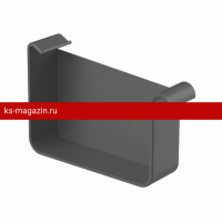 Galeco (Галеко) STAL2 125/80 Заглушка правая к лицевой планке Графит RAL 7015 ( RR23) 10шт/уп