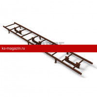 Комплект лестница кровельная Borge 2,7м, серо-коричневый (RR32)