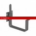 Galeco (Галеко) STAL2 125/80 Кронштейн короткий Графит RAL 7015 (RR23) /1 шт/