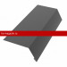Карнизная планка 100х60х2000мм PE Rooftop Matt 0,5 мм Zn180 RAL7024