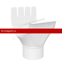 Металл Профиль Grand System lite Воронка выпускная (RAL 9003) D125/90 /1 шт/