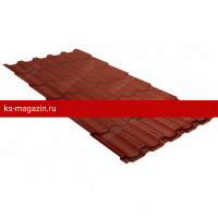 Металлочерепица Grand Line (Гранд Лайн) квинта плюс GL 0,5 Velur20 RAL 8004 /1 кв.м./