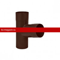 Тройник Aquasystem (Аквасистем) PU 125/90 (RAL 8017) /1 шт/