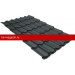 Металлочерепица Grand Line (Гранд Лайн) квинта плюс c 3D резом 0,5 GreenСoat Pural RAL 7024 /1 кв.м./
