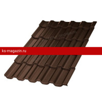 Металлочерепица МеталлПрофиль Трамонтана-S (VALORI-20-Brown-0.5) /1 кв.м/