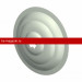 GLC PVC 152/100 Накладка декоративная для крепления хомута, белый RAL 9010
