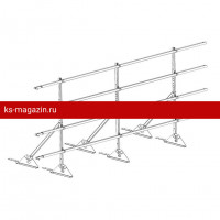 Ограждение ROOFsystems PRESTIGE ZN H-1200/3,0м 4 трубы Композит RAL8019