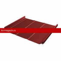 Фальцевая кровля Grand Line (Гранд Лайн) Кликфальц Pro Line 0,45 Полиэстер с пленкой на замках (RAL 3003) 1 кв.м.
