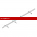 Снегозадержатель ROOFsystems PROMO ZN 40*20(овал), 3м, NEXT 4 опоры (Т-образн.) RAL 7004
