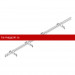 Снегозадержатель ROOFsystems PROMO ZN 40*20(овал), 3м, NEXT 4 опоры (Т-образн.) RAL 7004