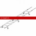 Лестница кровельная ROOFsystems PRESTIGE ZN400 3м Фальц RAL 3005