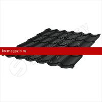 Металлочерепица СМ Классик Stynergy (Стинержи) (CORUNDUM50 Matt-9005-0.5) /1 кв.м./