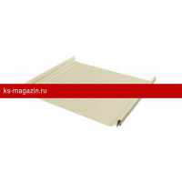 Фальцевая кровля Grand Line (Гранд Лайн) Кликфальц Pro 0,45 Полиэстер с пленкой на замках (RAL 1015) 1 кв.м.