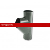 Тройник трубы Металл Профиль Престиж 125/100 (RAL 7024, серый графит) /1 шт/