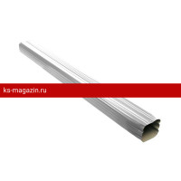 Труба прямоугольная 1м PE Grand Line (Гранд Лайн) Vortex 127/102 (RAL 9003) /1 шт/