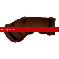 Угол желоба универсальный Grand Line (Гранд Лайн) ПВХ Rohrfit 120/80 (Коричневый) /1 шт/