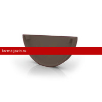 125/90 RUPLAST Заглушка желоба, коричневый 8014 с уплотнителем