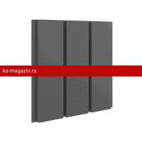 Софит с центральной перфорацией Aquasystem (Аквасистем) 303х3100мм (0,45мм) ПЭ RR23 Серый Zn140 /1 шт/