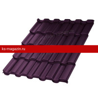 Металлочерепица МеталлПрофиль Монтекристо-S (VALORI-20-Violet-0.5) /1 кв.м./