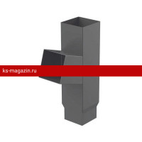 Galeco (Галеко) STAL2 125/80 Тройник 72гр. Графит RAL 7015 (RR23) /1 шт/