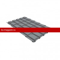 Металлочерепица Grand Line (Гранд Лайн) квадро 0,5 Satin RAL 7004 /1 кв.м./