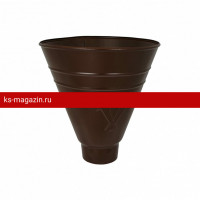 Воронка водосборная круглая Aquasystem (Аквасистем) PU MATT 125/90 (RAL 8017) /1 шт/