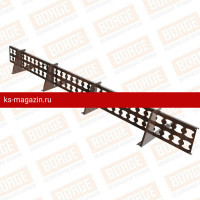 Снегозадержатель решетчатый Borge 2,5м, для черепичной кровли, коричневый шоколад (RAL 8017)