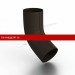 Колено трубы Металл Профиль 125/100 Foramina Freeze (Dark Brown) /1 шт/
