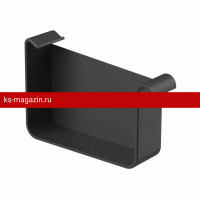 Galeco (Галеко) STAL2 125/80 Заглушка правая Черный RAL 9005 (RR33) /1 шт/