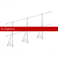 Ограждение ROOFsystems ECONOM d-25 (круг) H-1200/3,0м NEXT ТУ (Т-обр. Опора) RAL8017