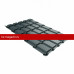 Металлочерепица Верховье квадро профи Grand Line 0,5 Satin Matt TX RAL 7016 антрацитово-серый