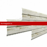 Софит МеталлПрофиль Lбрус-15х240 (ECOSTEEL_MA-01-Беленый Дуб-0.5) /1 шт/