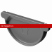 Заглушка желоба Docke (Дёке) STAL PREMIUM 125/90 (Графит RAL7024) /1 шт/