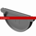 Заглушка желоба Docke (Дёке) STAL PREMIUM 125/90 (Графит RAL7024) /1 шт/