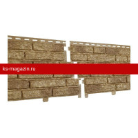 Панель фасадная UPLAST (Ю-Пласт) STONE-HOUSE Кварцит (Темно-бежевый) (с дв. замк) / панель/
