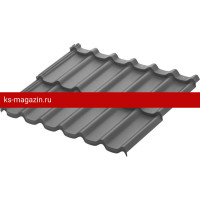 Модульная металлочерепица AquaSystem Стокгольм XXL 1185х875 мм PE Rooftop Matt Zn180 0,5мм RAL 7024