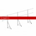 Ограждение ROOFsystems ECONOM d-25 (круг) H-600/3,0м NEXT ТУ (Т-обр. Опора) RAL3005