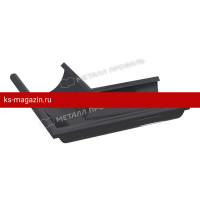 Металл Профиль Grand System lite Угол желоба наружный (RAL 7024) D125х90 /1 шт/