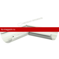 Металл Профиль Grand System lite Угол желоба внутренний (RAL 9003) D125х90 /1 шт/