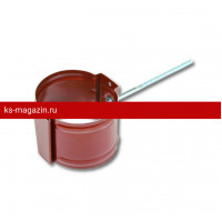 Держатель трубы (кирпич) /1 шт/ Металл Профиль Престиж 125/100 (RAL 3005, красное вино) /1 шт/