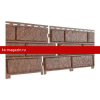 Панель фасадная UPLAST (Ю-Пласт) STONE-HOUSE Кирпич (Красный) (с дв. замк) / панель/