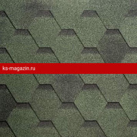 Гибкая черепица Шинглас (Shinglas) Финская Соната (Зеленый) /1 кв.м/