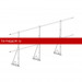 Ограждение ROOFsystems ECONOM d-25 (круг) H-1200/3,0м NEXT фальц ТУ (Т-обр. Опора) RAL7024
